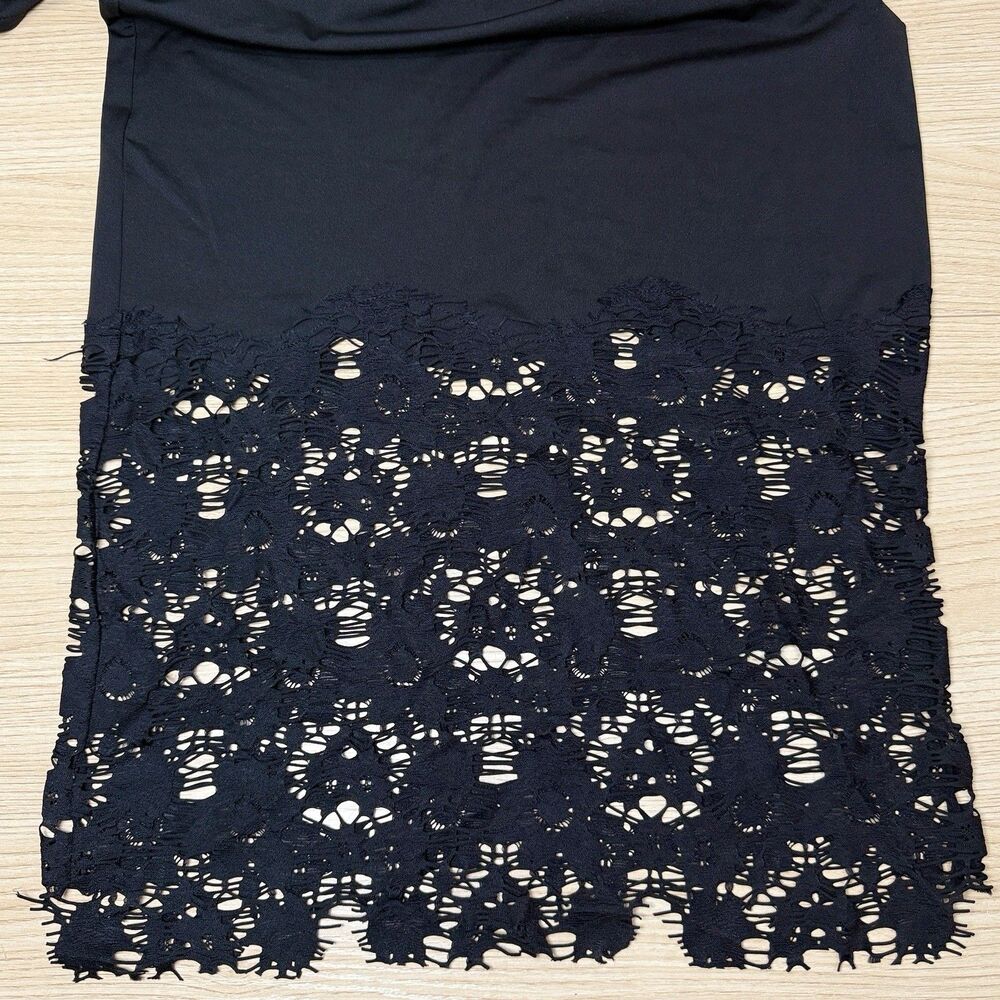Intimately Free People Black Slip Dress Size XS Slinky Lace Bottom Sexy Evening - Picture 5 of 9